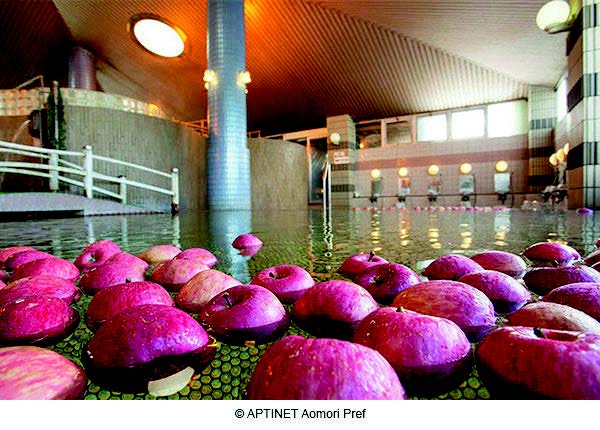 Flower bath at a Japanese hot spring resort
