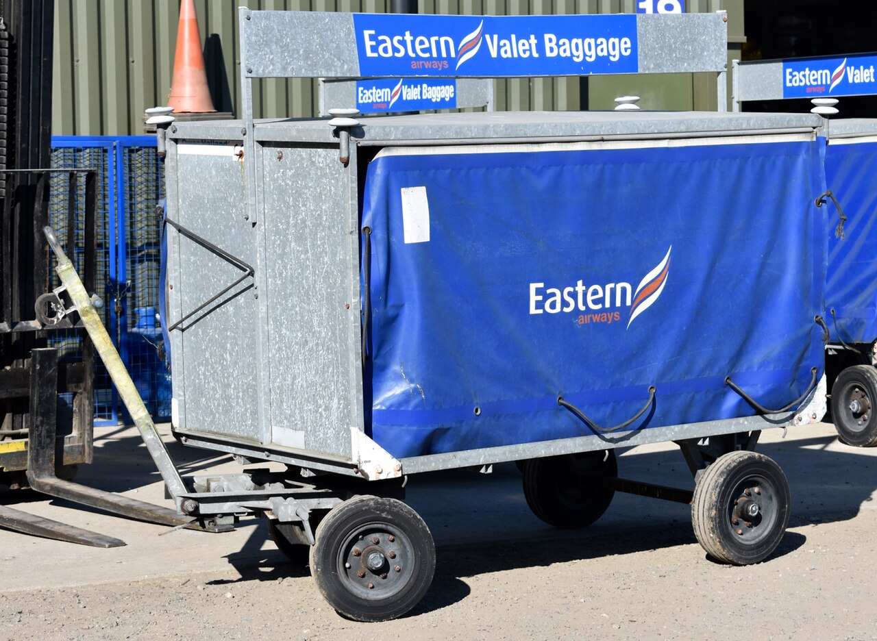 Airport Porters Luggage Trolley with Towing Hitch